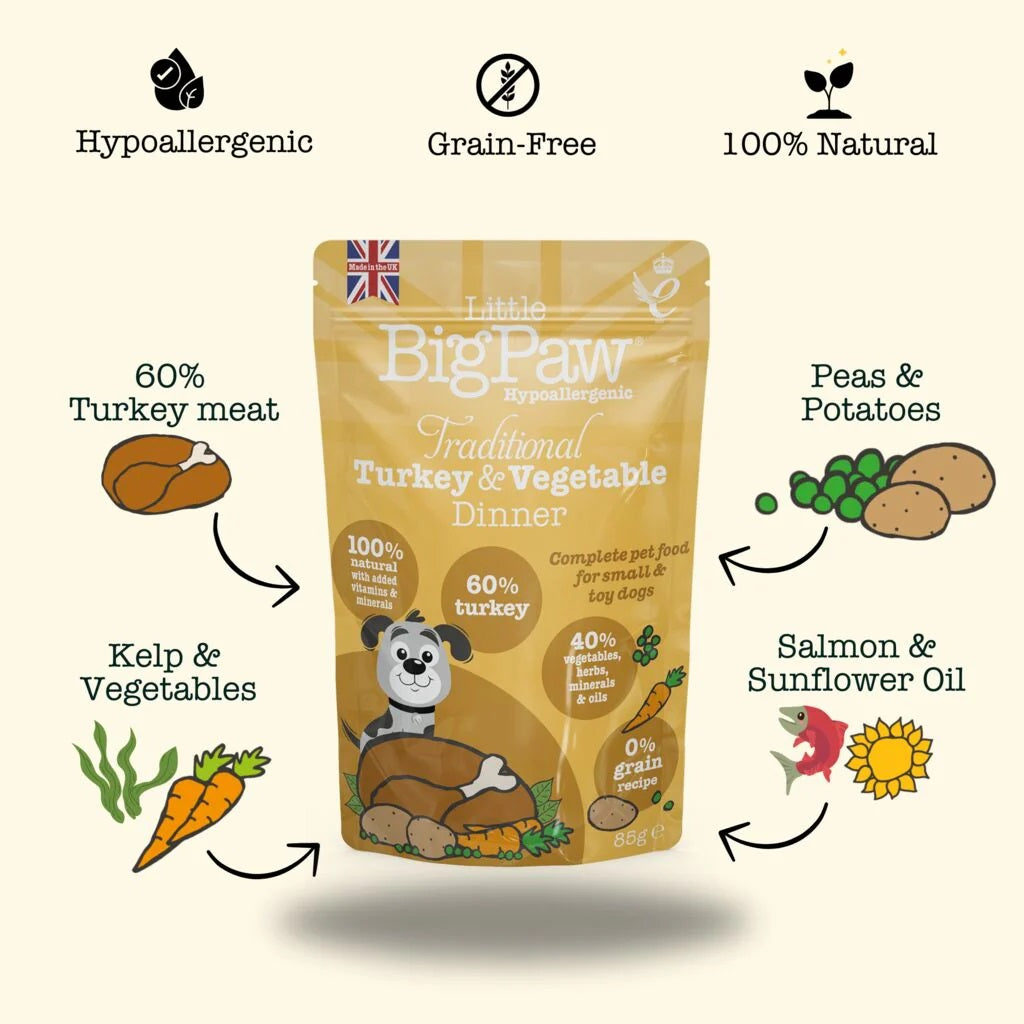Little Big Paw Traditional Turkey & Vegetable Dinner