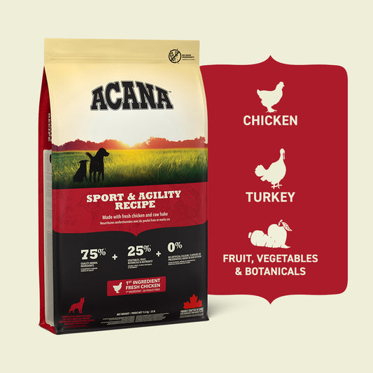 Acana Sports & Agility Dry Dog Food- 11.4 Kg