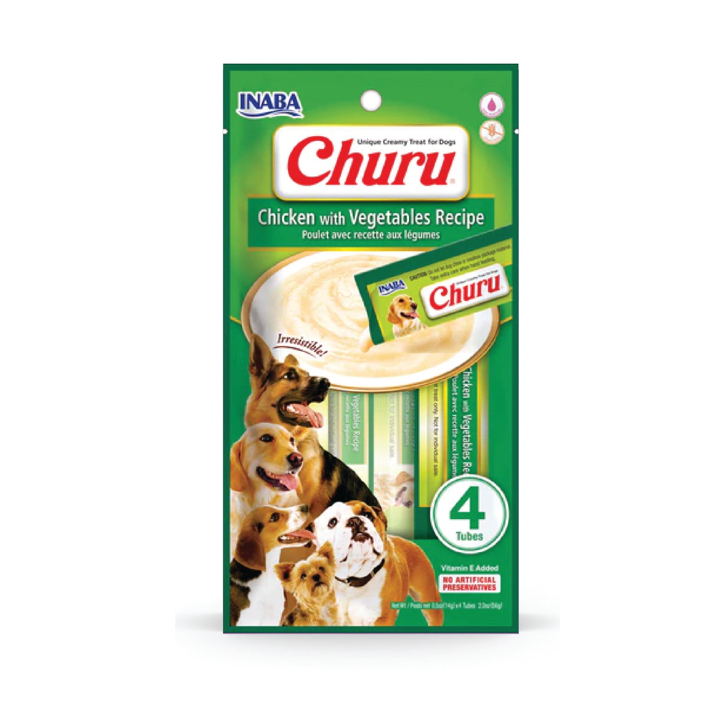 Inaba Dog Churu Chicken with Vegetables Recipe (Pack of 6)
