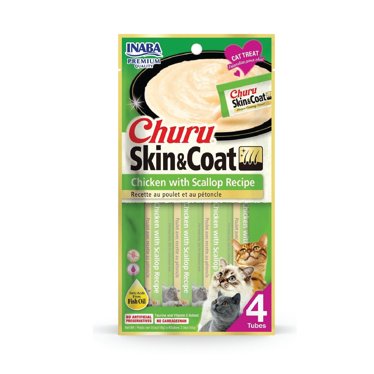 Inaba Churu Skin & Coat Chicken with Scallop Recipe (Pack of 6)
