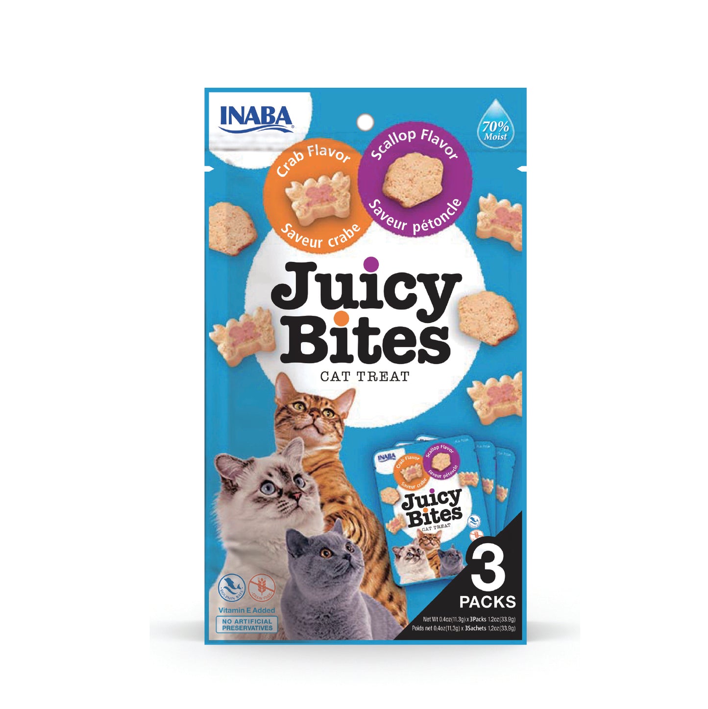 Inaba Juicy Bites Scallop & Crab Flavor (Pack of 6)