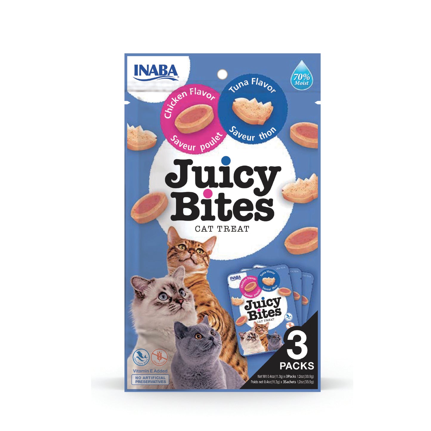 Inaba Juicy Bites Tuna & Chicken Flavor (Pack of 6)