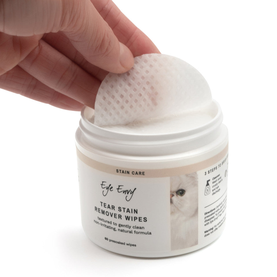 Eye Envy Tear Stain Remover Wipes for Cats