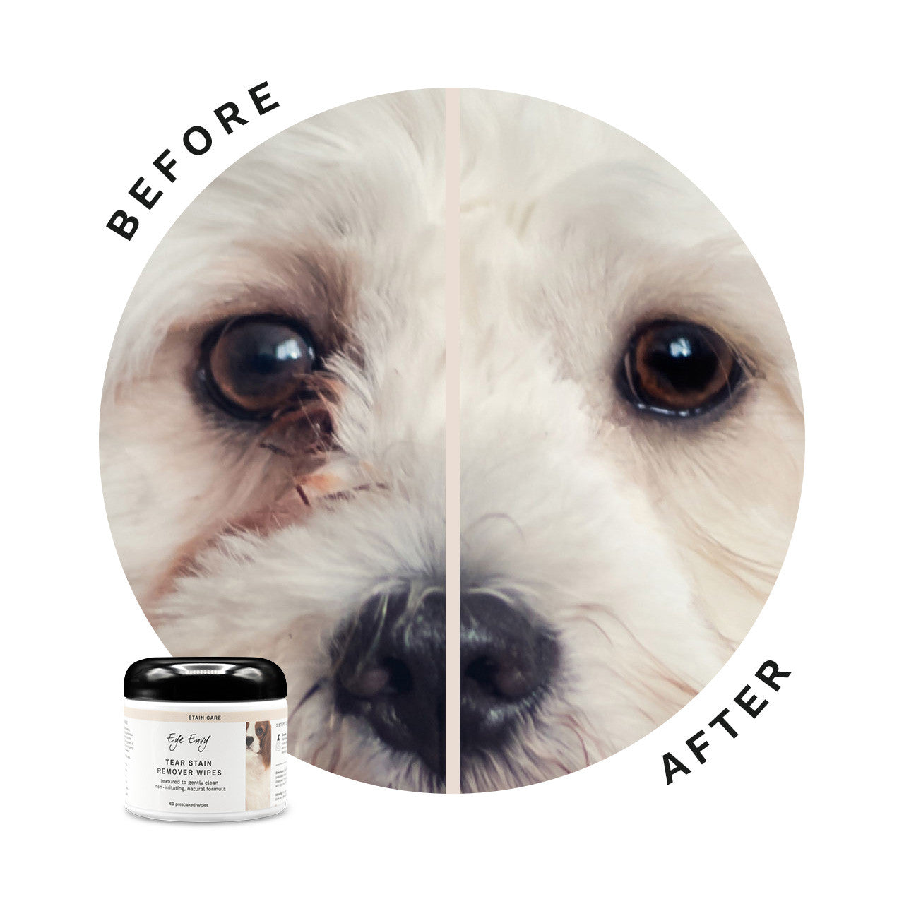 Eye Envy Tear Stain Remover Wipes for Dogs