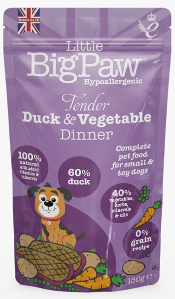Little Big Paw - Tender Duck & Vegetable Dinner -150 Grams