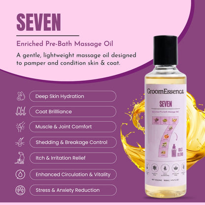 Seven Oils Blend Pet Massage Oil for Dogs and Cats | 200ml