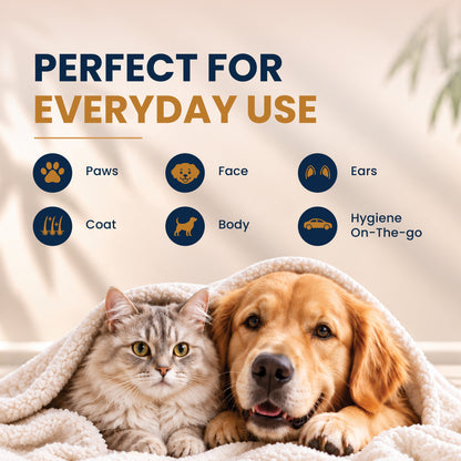 Pet Wipes with Vitamin E & Oatmeal | Vanilla | 60 Pulls
