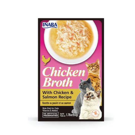 Inaba Chicken Broth with Chicken & Salmon Recipe (Pack of 6)