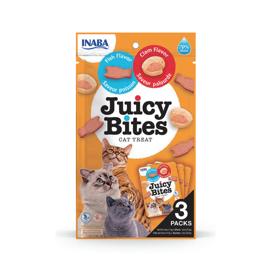Inaba Juicy Bites Fish & Clam Flavor (Pack of 6)
