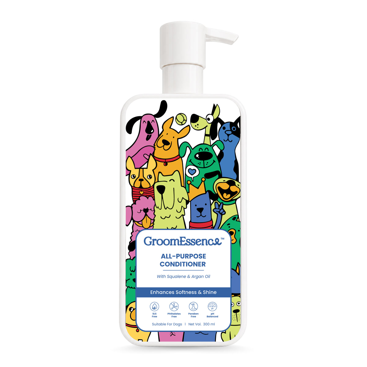 All-Purpose Dog Conditioner with Squalene & Argan Oil | Gentle Pet Conditioner for Dogs | 300 ml