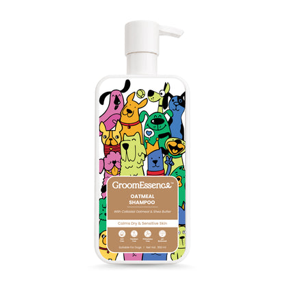Oatmeal Dog Shampoo with Colloidal Oatmeal & Shea Butter | Gentle Pet Shampoo for Dogs | 300 ml