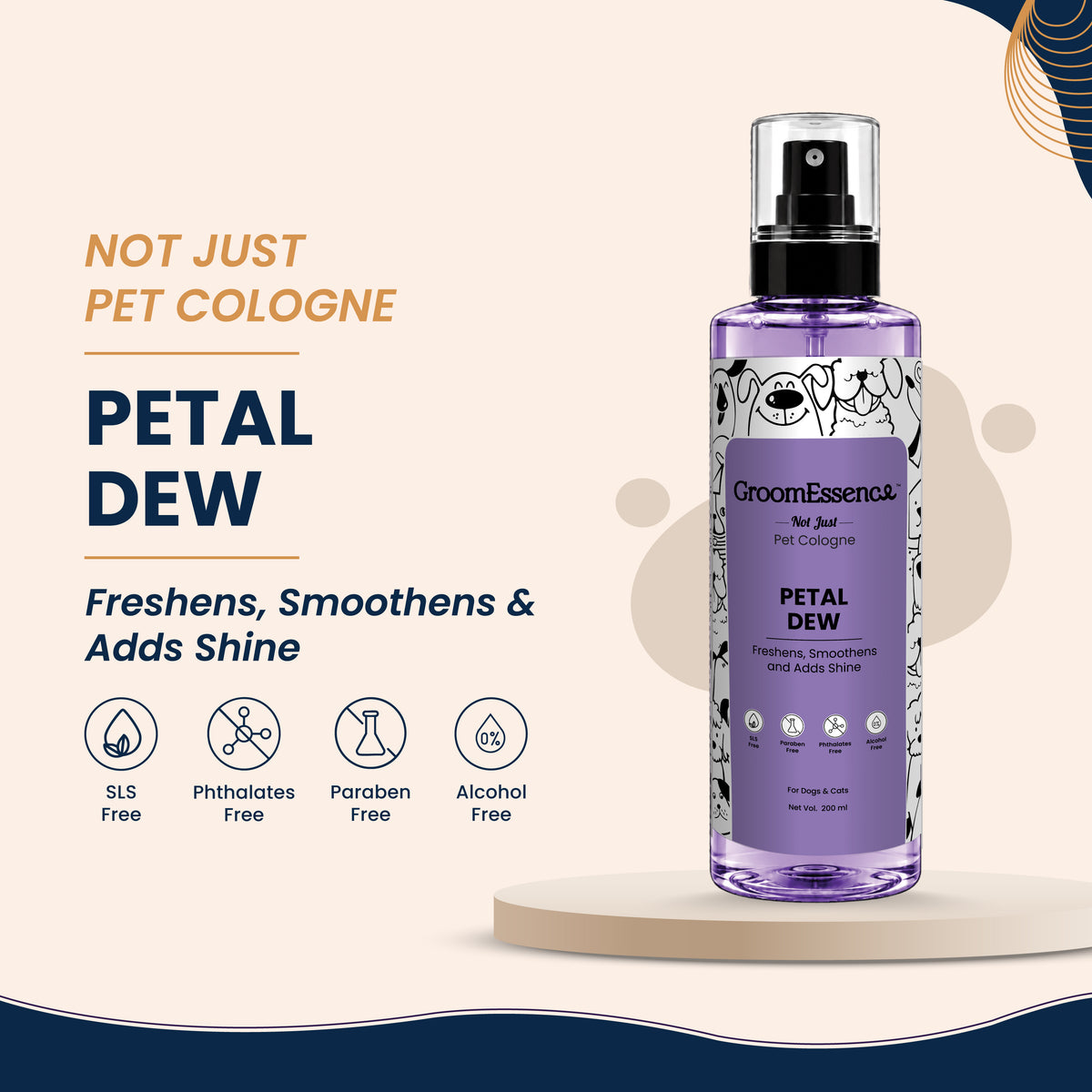 Petal Dew Pet Cologne For Dogs & Cats | 200ml